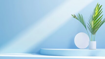 Poster - Minimalist light blue background with smooth, clean tones, creating a sleek and modern design aesthetic.