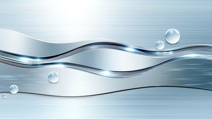 Poster - Modern light blue metallic background with subtle, reflective details, offering a shiny and clean look.
