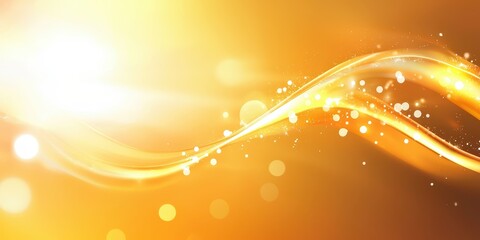 Poster - Warm yellow and orange gradient background with soft edges and glowing light effects.