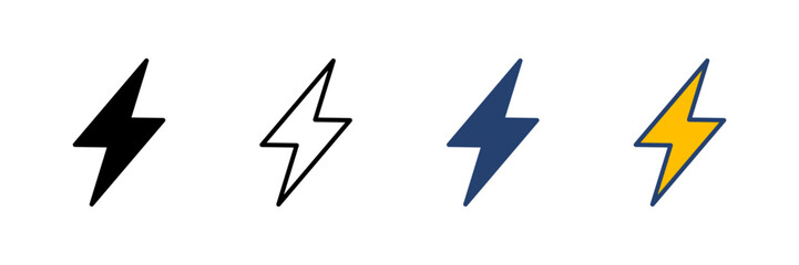 Wall Mural - lightning icon vector. electric icon vector. power icon. energy sign
