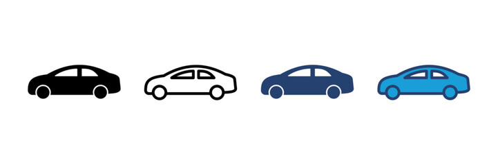 Wall Mural - Car icon vector. car vector icon. small sedan