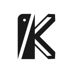 Wall Mural - letter k knife logo for restaurant
