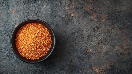 Poster - Red kidney beans lentil in a black bowl on grey stone background Close up : Generative AI