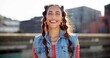 © Nina2024/peopleimages.com - Fashion, hairstyle and portrait of woman in city with casual outfit, designer clothes and streetwear. Happy, urban town and person with style for confidence, pride and smile on weekend outdoors