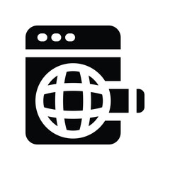 browser icon. vector glyph icon for your website, mobile, presentation, and logo design.