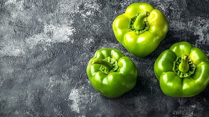 Poster - White peppers on grey stone background Copy space Top view : Generative AI