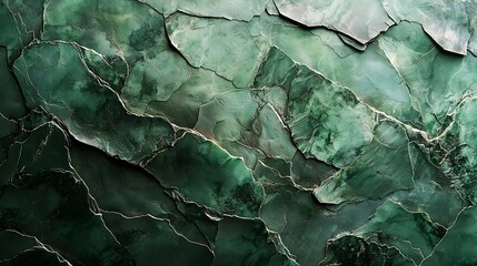 Poster - Green stone texture background Top view Copy space : Generative AI