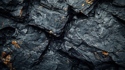 Aufkleber - Dark grey brutal stone background : Generative AI