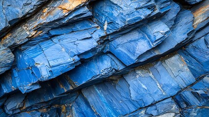Poster - Blue stone background with high resolution Top view Copy space : Generative AI