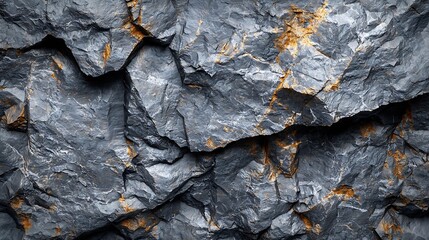 Fototapete - Natural grey stone background pattern with high resolution Top view Copy space : Generative AI