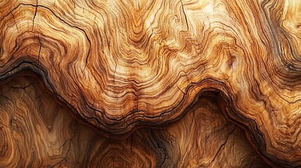 Aufkleber - Olive wood texture background Close up Top view : Generative AI