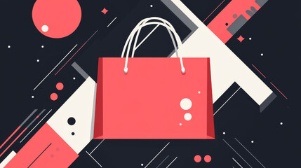 Black Friday: a modern, minimalist design for sales, presented as a flat vector illustration.



