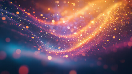Poster - A swirling, colorful background of digital particles, perfect for tech-related designs.