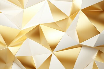 Abstract gold polygonal background with geometric shapes, modern and minimalist design