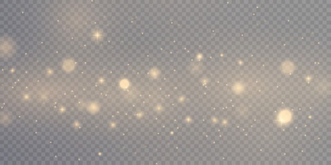 Leinwandbilder - Christmas golden background effect glow, glare, explosion, sparkle, shimmer, sparkle and stars on transparent background.