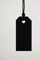 blank empty mockup of tag label. paper black tag label or sticker