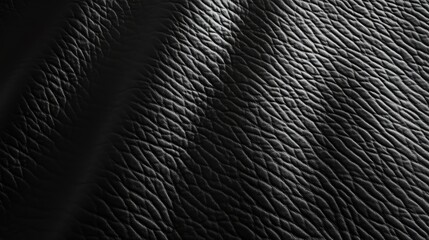 Close-up of black leather texture.