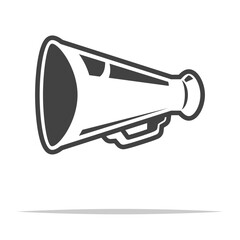 Wall Mural - cone megaphone speaker outline icon transparent vector isolated