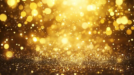 Wall Mural - golden christmas particles and sprinkles for a holiday celebration like christmas or new year. shiny