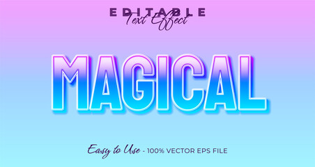 Poster - Magical typography stylish editable text effect