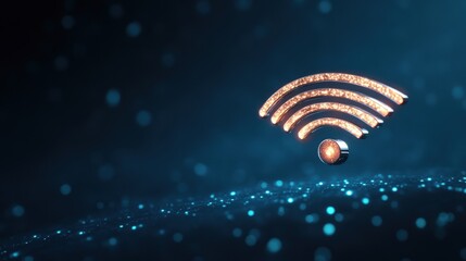 Poster - A visual representation of a wireless internet connection, demonstrating the seamless access to information and entertainment provided by wireless networks.
