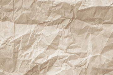 Wall Mural - Old paper vintage texture surface for background. Recycle pale brown paper crumpled texture, Cream color recycled kraft paper texture blank with copy space for text.