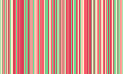 Wall Mural - Pattern of vertical stripes, colorful thin and thick lines. Irregular stripe background, vector seamless texture. Abstract striped geometric design in bright colors.