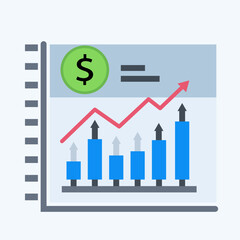 Poster - Stock Market icon vector art image.