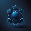© Rashidul - The image features a deep blue gradient background transitioning from a darker shade at the top to a lighter blue at the bottom Ai gen