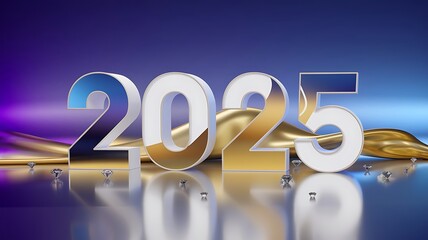 New year 2025 wishes celebration background, Luxury new year 2025 text 