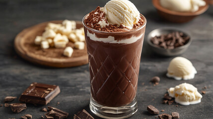 Poster - Rich cocoa float with a scoop of vanilla ice cream