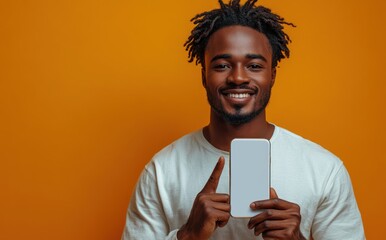 Smiling Man Holding a Phone