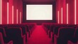 © bismillah_bd - Modern Cinema Theater with Red Seats and Illuminated Screen