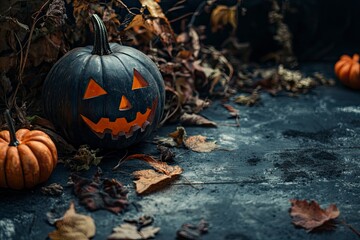 halloween decoration, copy space with generative ai