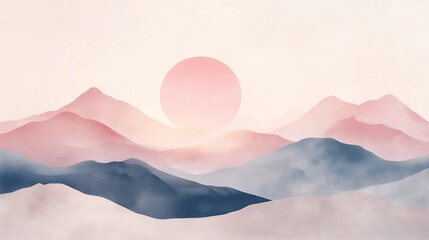 calming background with soft, pastel hues and organic shapes, tranquility of a desert landscape