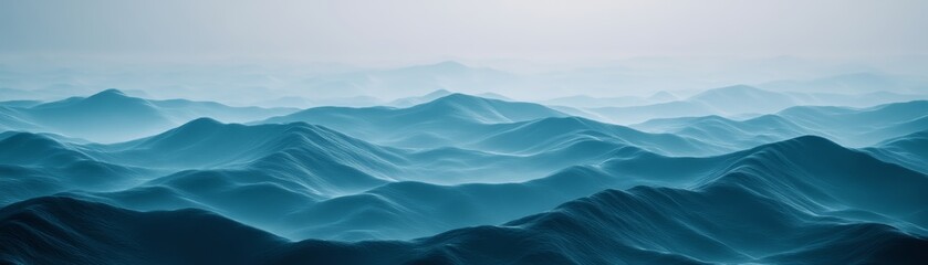 majestic blue mountain range panorama, serene landscape photography masterpiece