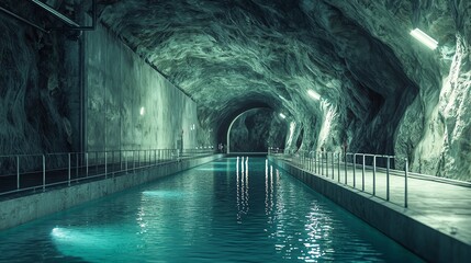 9 Underground geothermal reservoir, energy harnessing, 3D illustration