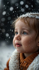 portrait of a girl in winter