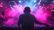© WrongWay - Disco party flyer, , Background with speakers