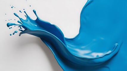 Wall Mural - Background with abstract blue splash of paint