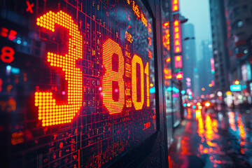 Poster - Stock market volatility causing rapid changes in stock prices, presenting both opportunities and risks for investors. Concept of market dynamics.