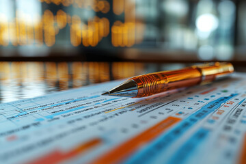 Poster - Stock market analysts discussing quarterly earnings reports and their impact on stock prices, providing insights into corporate health. Concept of business analysis.