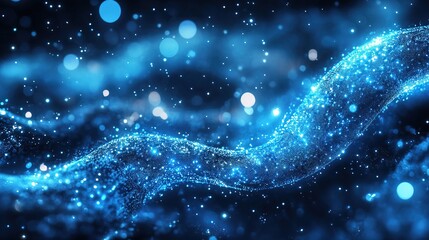 abstract background illustration of glowing blue wire 