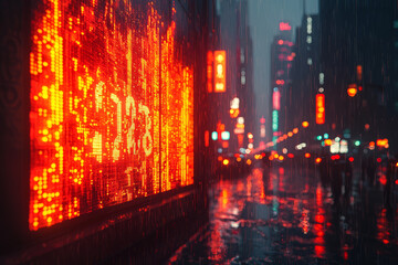 Poster - A stock market crash causing widespread panic among investors, emphasizing the risks associated with stock market investments. Concept of risk.