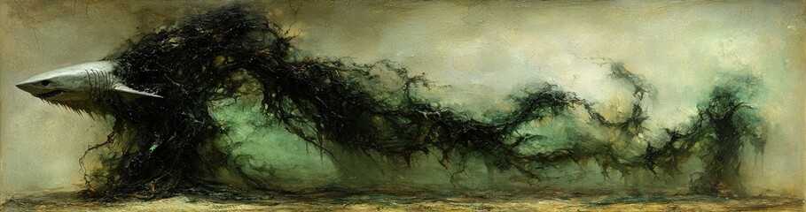 Poster - Powerful Abstract Scene in Anime Style Artwork