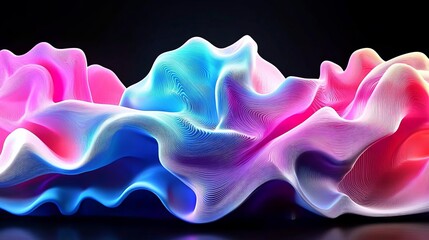 Modern digital abstract 3D background Copy space Based on Generative AI