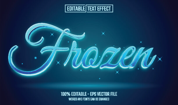 frozen editable text effect