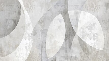 Poster - abstract gray and white shapes in soft tones