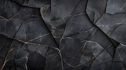 Poster - A stunning, detailed background of dark cracked stone showcasing unique textures and patterns for design and artistic projects.