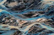 © Wirestock - Aerial view of river streams in Icelandic volcanic landscape